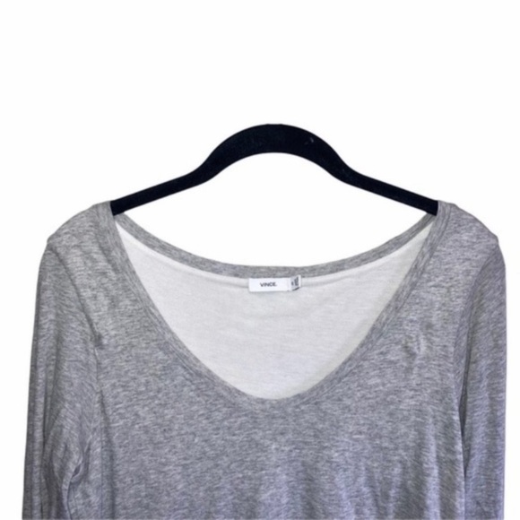 Vince Double Layer Colorblock Tee. - Picture 6 of 10